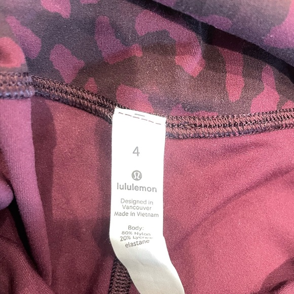 Lululemon Leopard Print Cropped Leggings - High Wasted - Picture 5 of 5